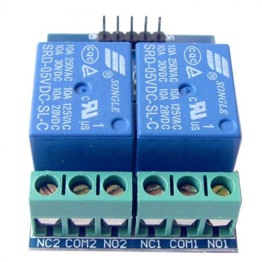 2 Way Relay Module 5V 10A Optocoupler Isolated Relay Onboard Power Supply Led Indicator with Output Signal Indication Relay
