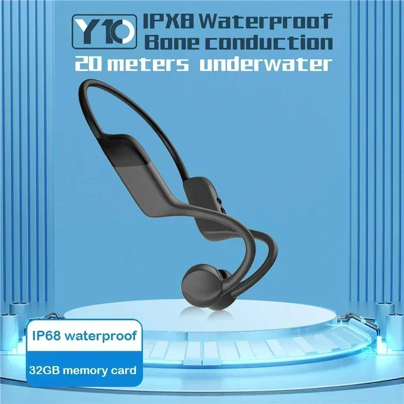 For Xiaomi Sony Wireless Earphone Bone Conduction Bluetooth Swimming IPX8 Waterproof Headphone With 32G RAM Mp3 Music Microphone