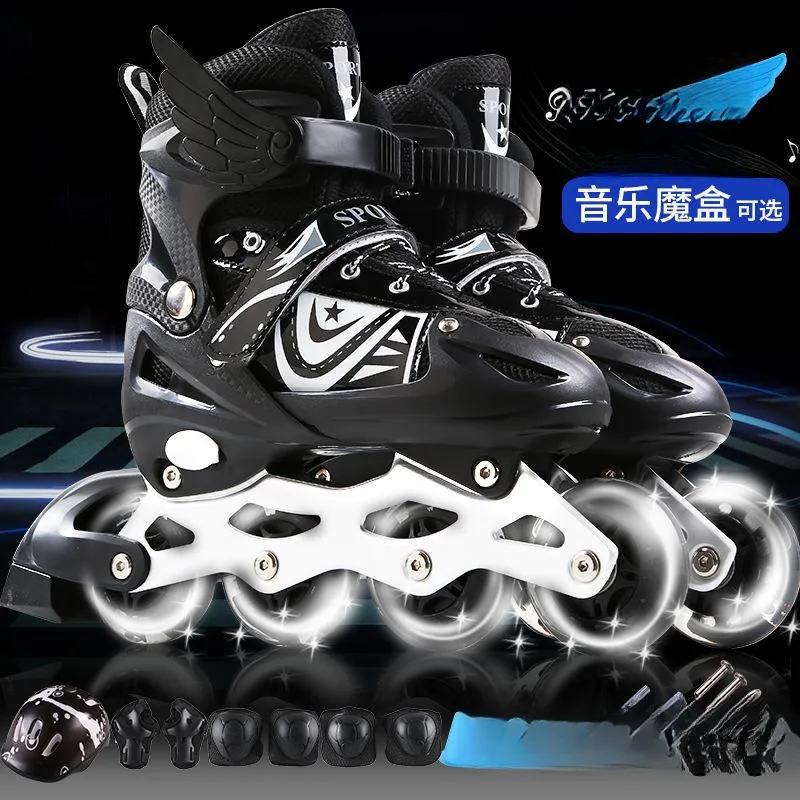 

Roller skates adjustable flash roller skates full set roller skates beginner roller skates.