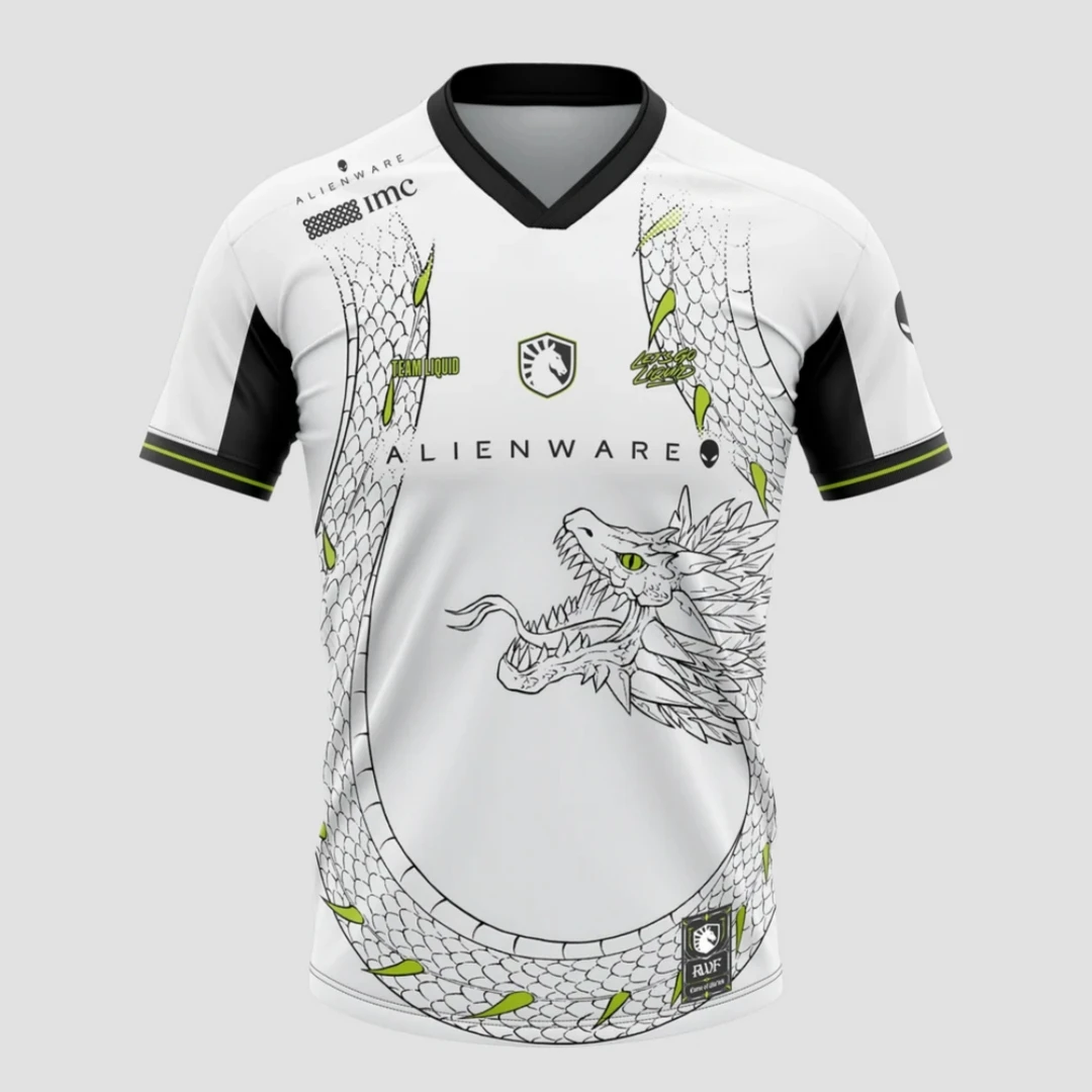2026 New E Sport EWC Team Liquid Gaming Uniform Fans Breathable V-neck Sportswear Men Women Casual Short Sleeve Man Jesery