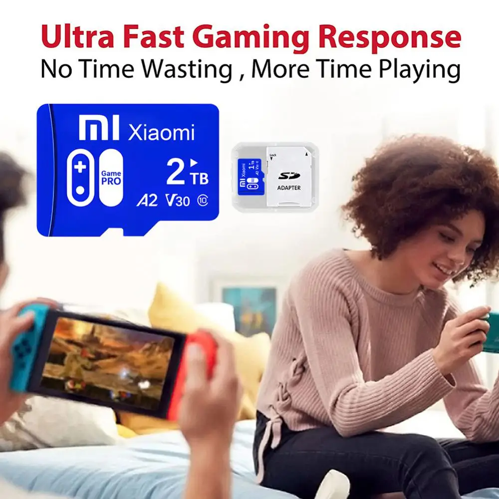 Mijia Xiaomi 2TB 1TB SD Memory Card 128GB 256GB Micro TF/SD Card 512GB High Speed Class 10 SD/TF Flash Card For Tablet PC Camera