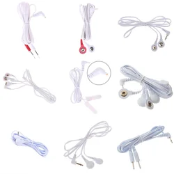 2/4Buttons Electrotherapy Electrode Lead Electric Shock Wires Cable For Tens Massager Connection Cable Massage & Relaxation Hot