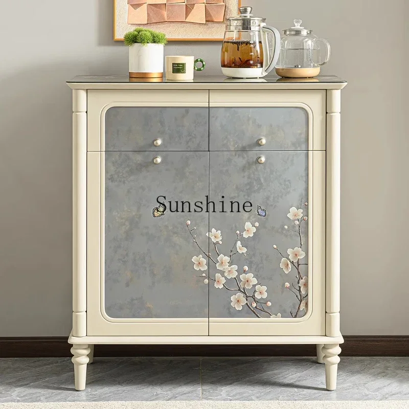 French light luxury tea bar machine dining side cabinet integrated intelligent automatic water dispenser storage cabinet