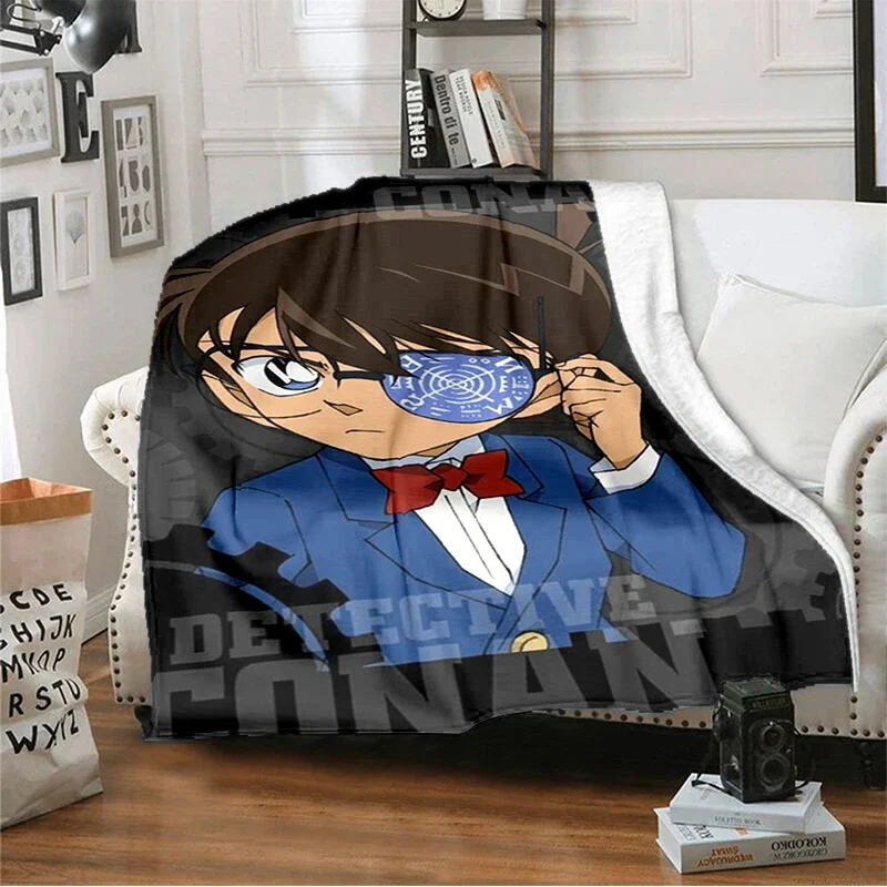 

Cartoon cartoon detective Conan printed blanket, fashionable soft warm flannel blanket, bed sofa outdoor travel picnic blanket