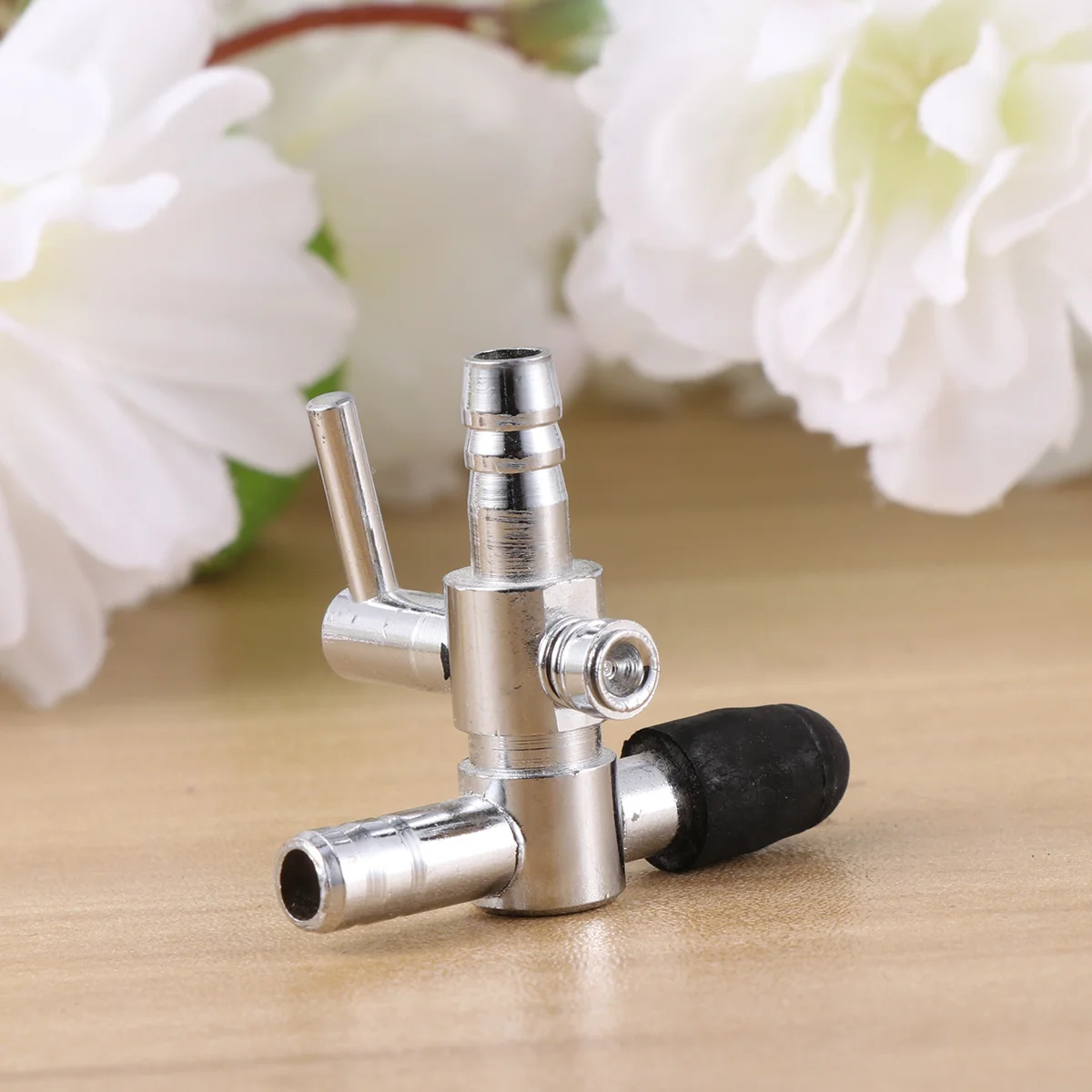 

4Pcs Aquarium Fish Tank Oxygen Pump Splitter Joint Silver Air Pump Flow Lever One Way Valve Distributor Tubing Connector