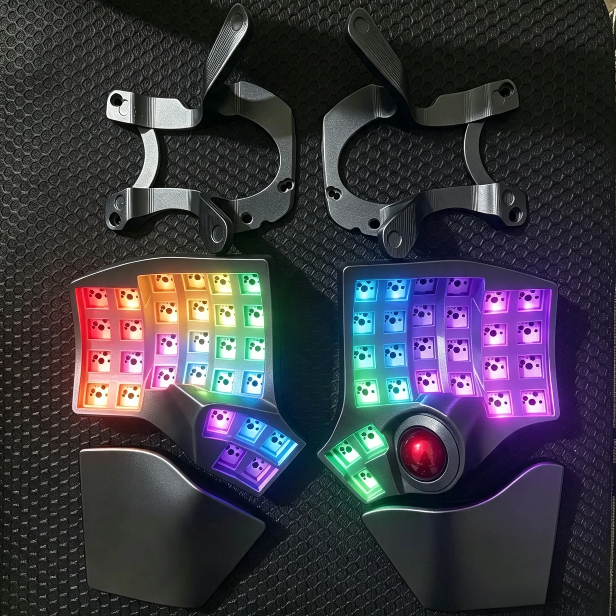 左右分割キーボード Charybdis 4X6 トラックボール 無線 QMK Charybdis MK2 分割キーボード ワイヤレス トラックボール