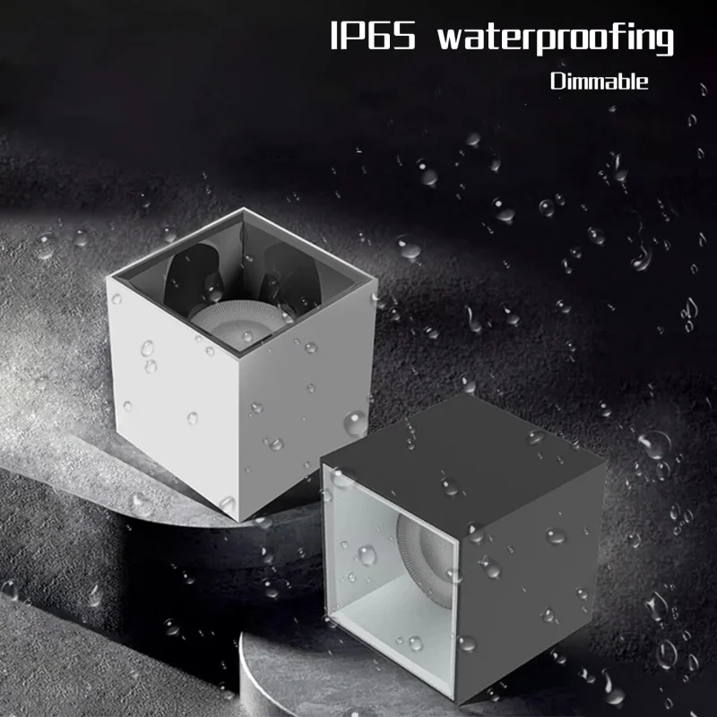 IP65 Waterproof Dimmable LED Downlight COB Spotlight 7W 12W 18W 20W Ceiling Light Ra98 Square Anti-Glare 85-265V Home Lighting