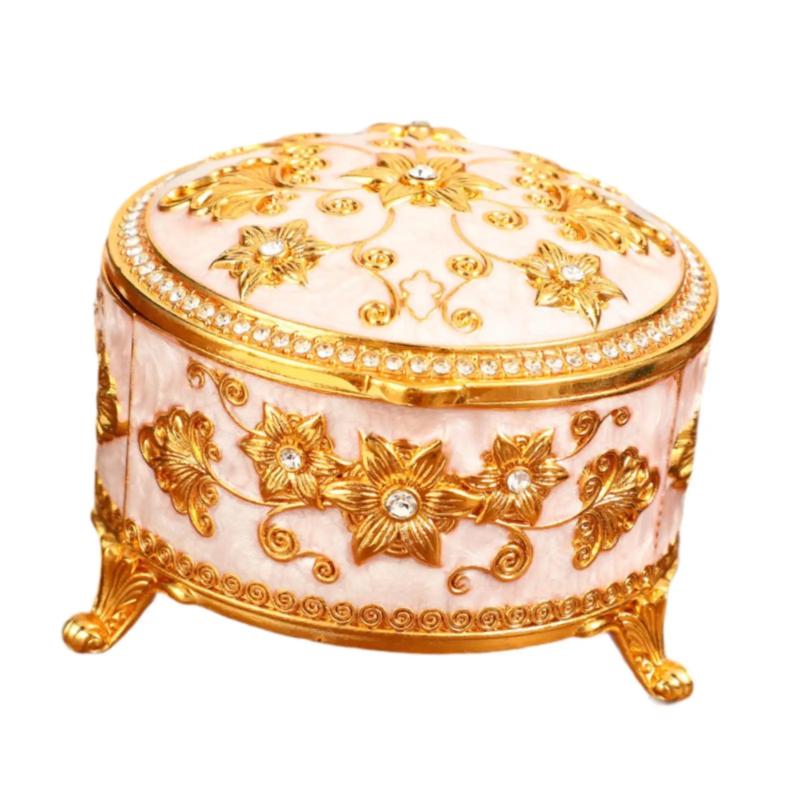 Jewelry Box for Women Storage Case Multifunctional with Lid Large Capacity Gifts Zinc Alloy Organizer for Watch Daughter