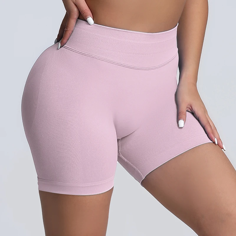 

Ударные шорты для женщин, фитнеса, спорта, женские шорты для спортзала с высокой талией, шорты для тренировок, бесшовные шорты для йоги, женские