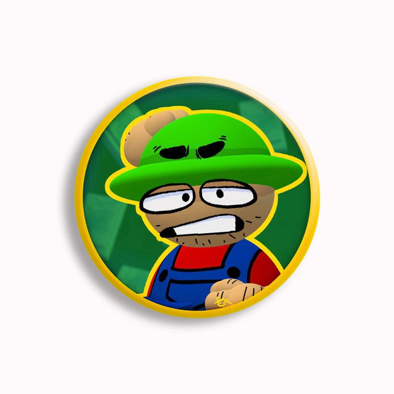 Dave e Bambi Cartoon Button Pin para Crianças, Personagem do Jogo, Broche Engraçado Figura Anime, Emblema Kawaii, Acessórios para Bolsa, Presente de Decoração