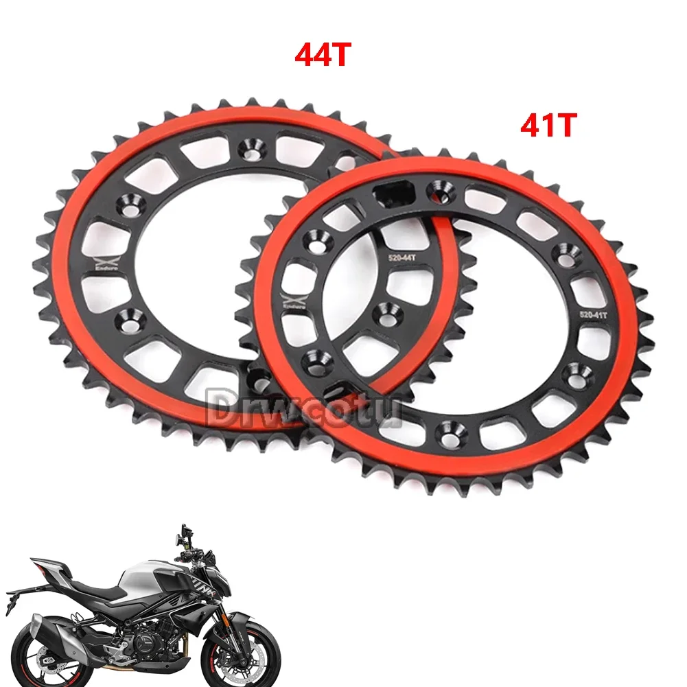 Piñón trasero silencioso y duradero para motocicleta, cadena de engranajes, disco, volante para CFMOTO 450SR 450NK 450MT