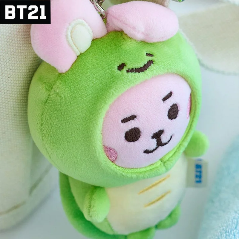 Novo 10cm bt21 popular anime kawaii cooky tata rj mini chaveiro de pelúcia pingente oceano amigos boneca de pelúcia saco pingente ornamento presente