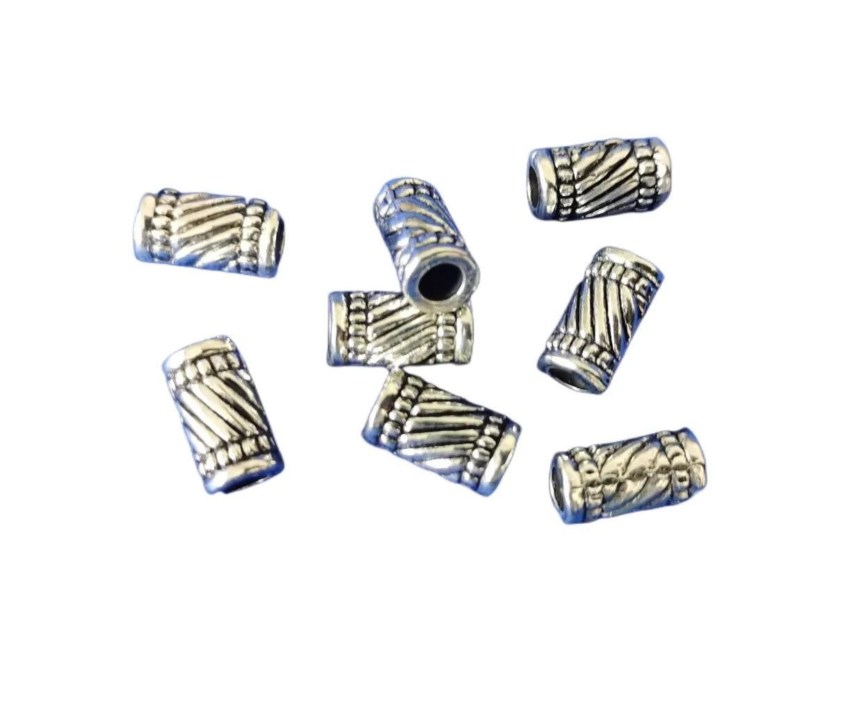 240pcs Tibetan silver metal crafted tube spacer beads A336 for jewelry making