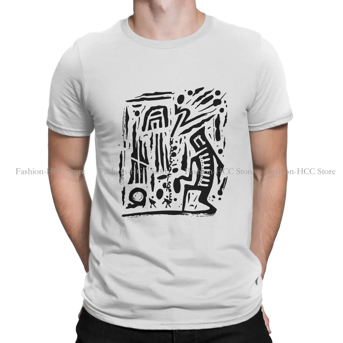 Petroglyphs Rock Art O Neck TShirt Kokopeli Original Polyester T Shirt Men Tops New Design