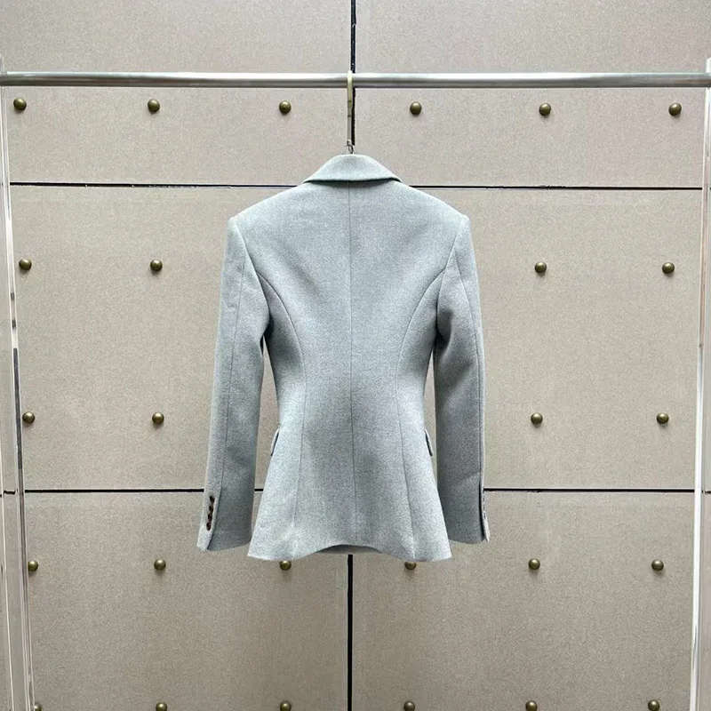 Women's Tailored Double-Breasted Blazer Retro-Inspired Jacket Top High-Quality Versatile Suit 2026 Spring New Arrival Y2K Style