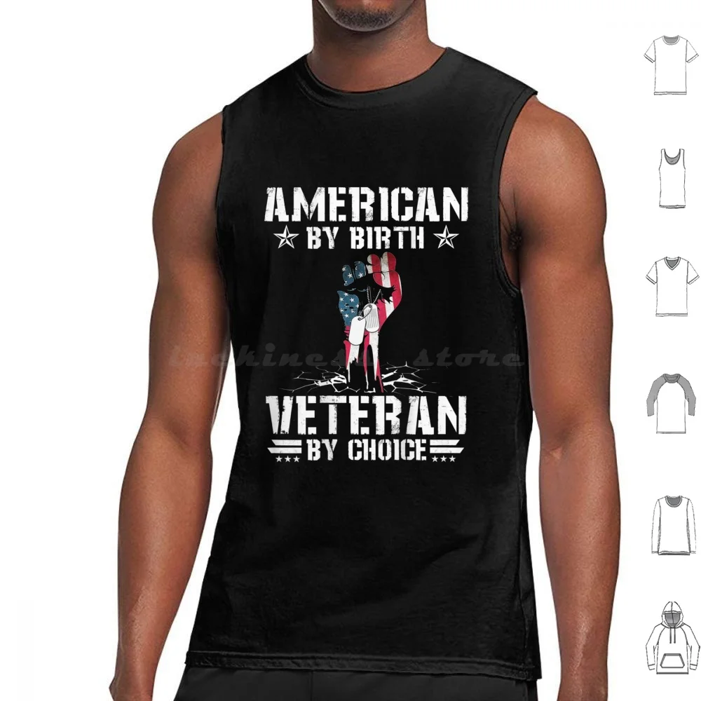 American By Birth-Veteran By Choice Tank Tops Vest Sleeveless