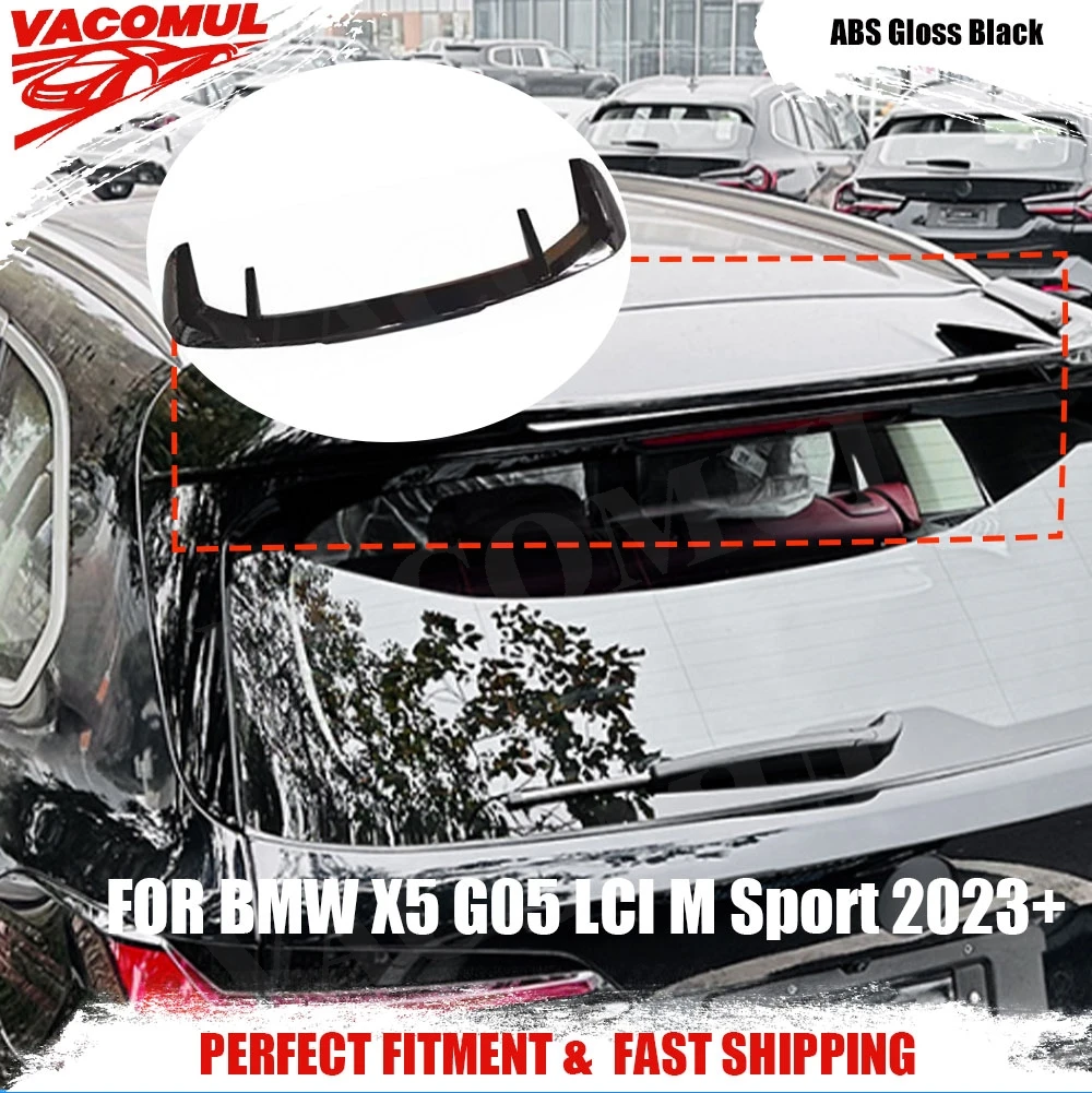 

VACOMUL For BMW X5 G05 LCI M Sport 2023+ Rear Trunk Spoiler Wing Rear Roof Spoiler Decor Car Body Kits Back Boot Trunk Wing