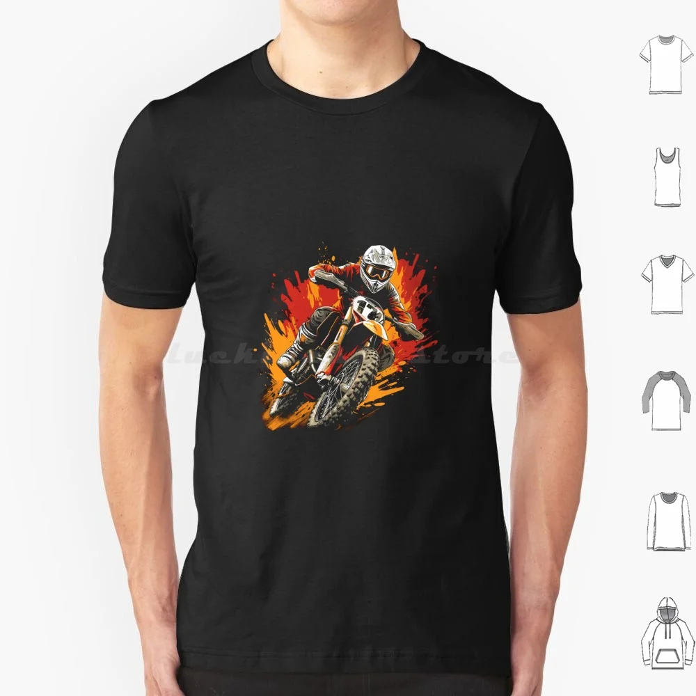 Off Road Scrambler Dirt Bike T Shirt Cotton Men Women DIY Print Dirt Bike Tracker Off Road Scrambler Racer Motorcycle