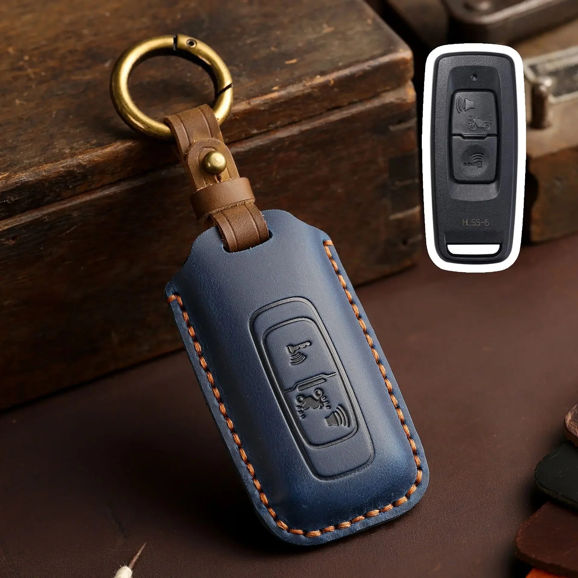 Leather Motor Key Case Cover For HONDA PCX 160 PCX160 SH350 VISION Key Case Keyless Key Holder