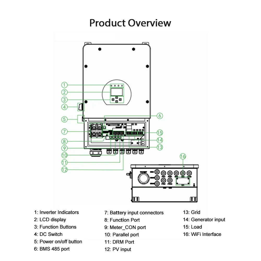 Prezzo inverter ibrido Deye 5Kw Inverter ibrido 5Kw 16Kw