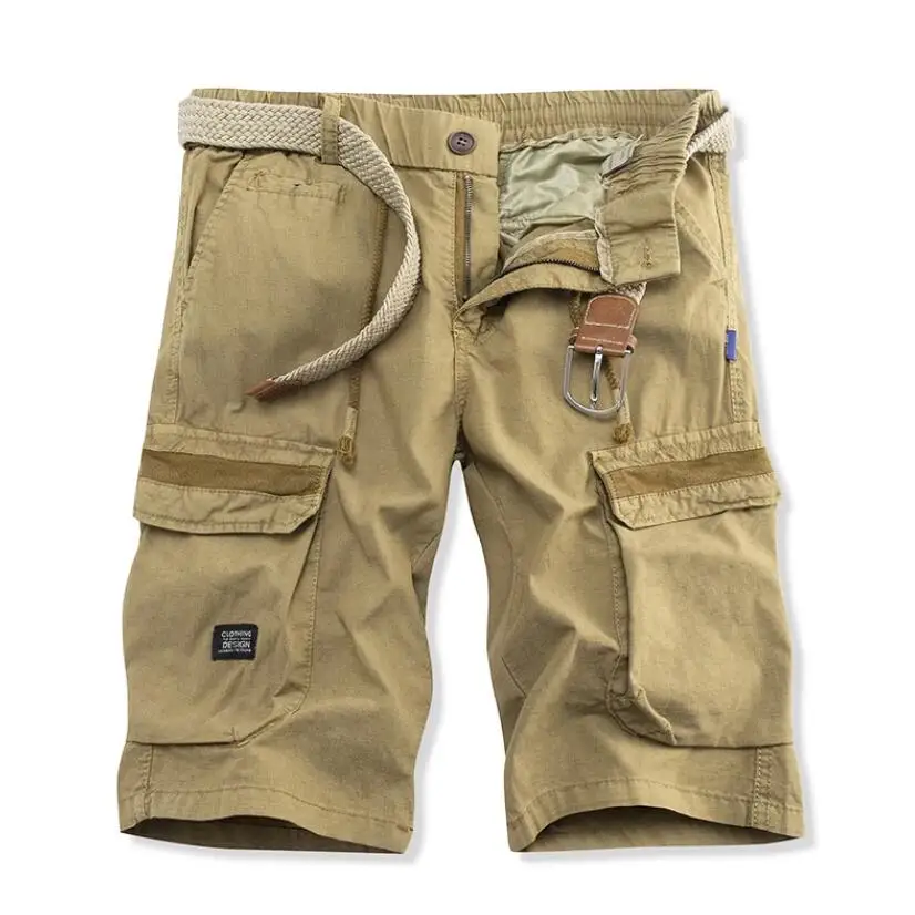 Men Cargo Shorts Summer Casual Tool Shorts High Quality Man Summer Military Multi Pocket Pants Loose Cargo Pants No belts 40