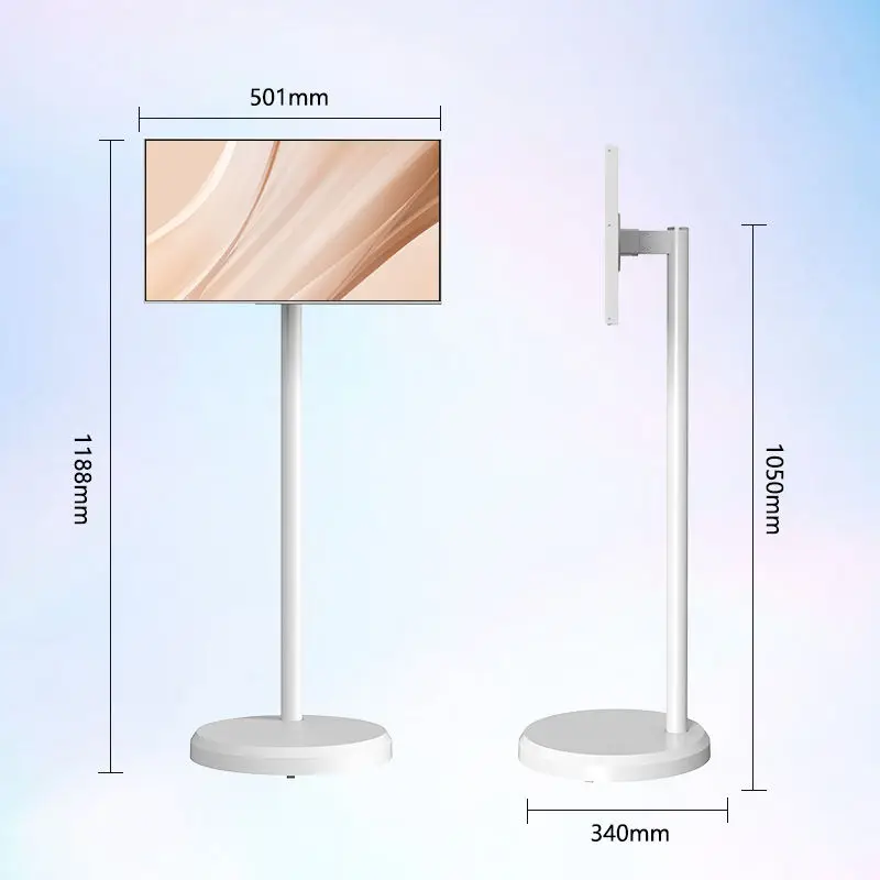 21.5-inch Android Tablet StandbyME Android Touch Screen TV Portable Wheeled Stand Battery Inbuilt IPS Tablet WIFI Smart Display