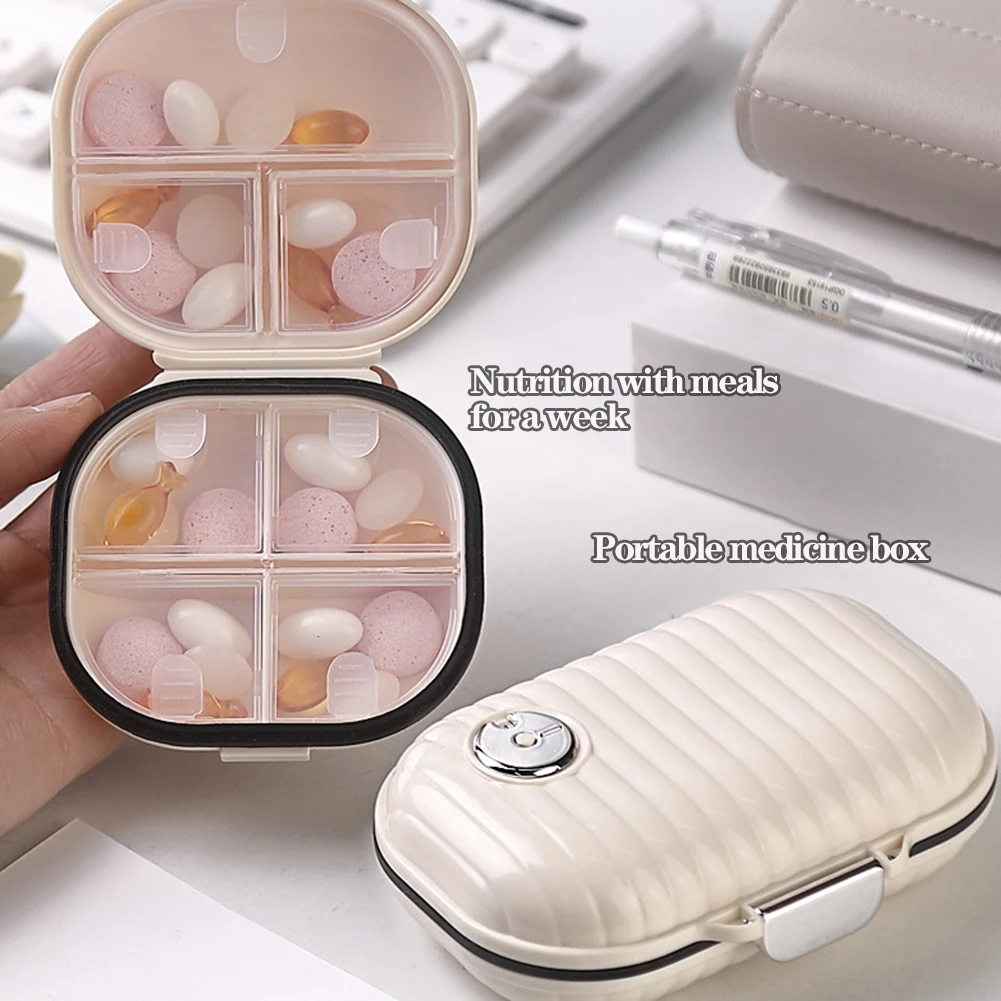 Plastic Tablets Dispenser Moisture-proof Sealed Tablets Storage Box For Capsule