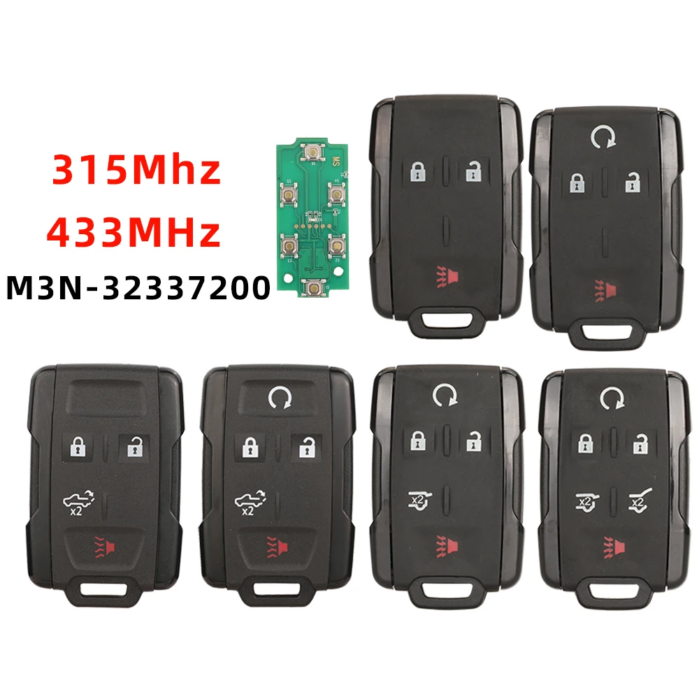 

jingyuqin M3N-32337200 315/433MHz Remote Pickup Car Key For Chevrolet Suburban Tahoe Silverado fit GMC Canyon #13577765 Control