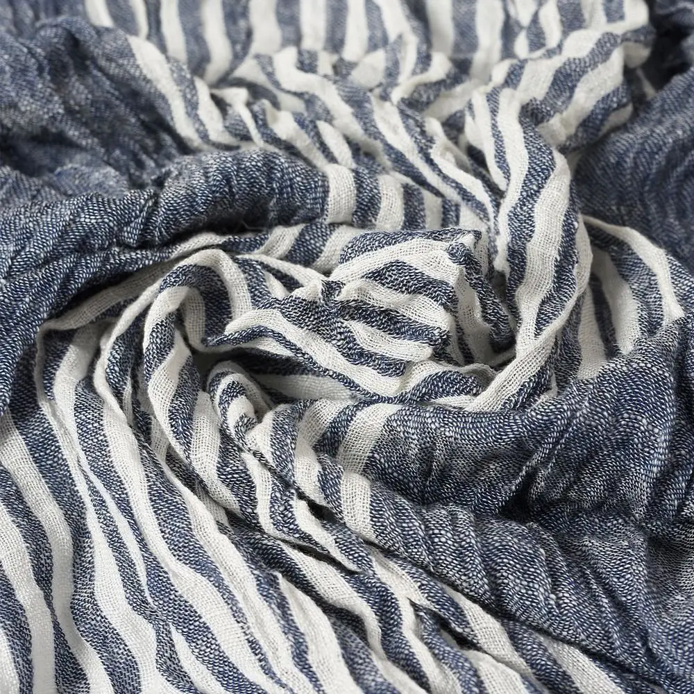 القطن الكتان الغزل مصبوغ الشتاء الرجال وشاح مخطط لينة رقيقة طويلة شال شرابة منديل التفاف الخريف الشتاء الدافئة #3