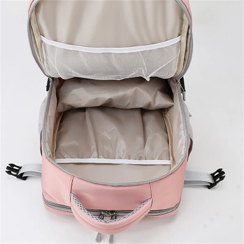 남성 여성을위한 1PC 대용량 여행 배낭 수하물 스트랩 및 USB 충전 포트 배낭이있는 도난 방지 캐주얼 데이 팟 가방