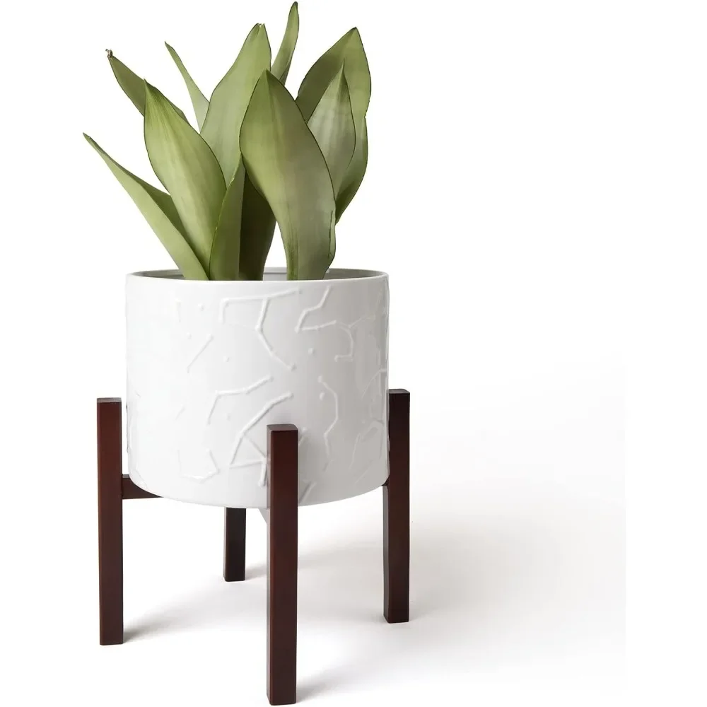 

Plant-Pots Flower Pots,10 Inch Plant Pot Ceramic Planter with Stand Planters for Indoor Plants