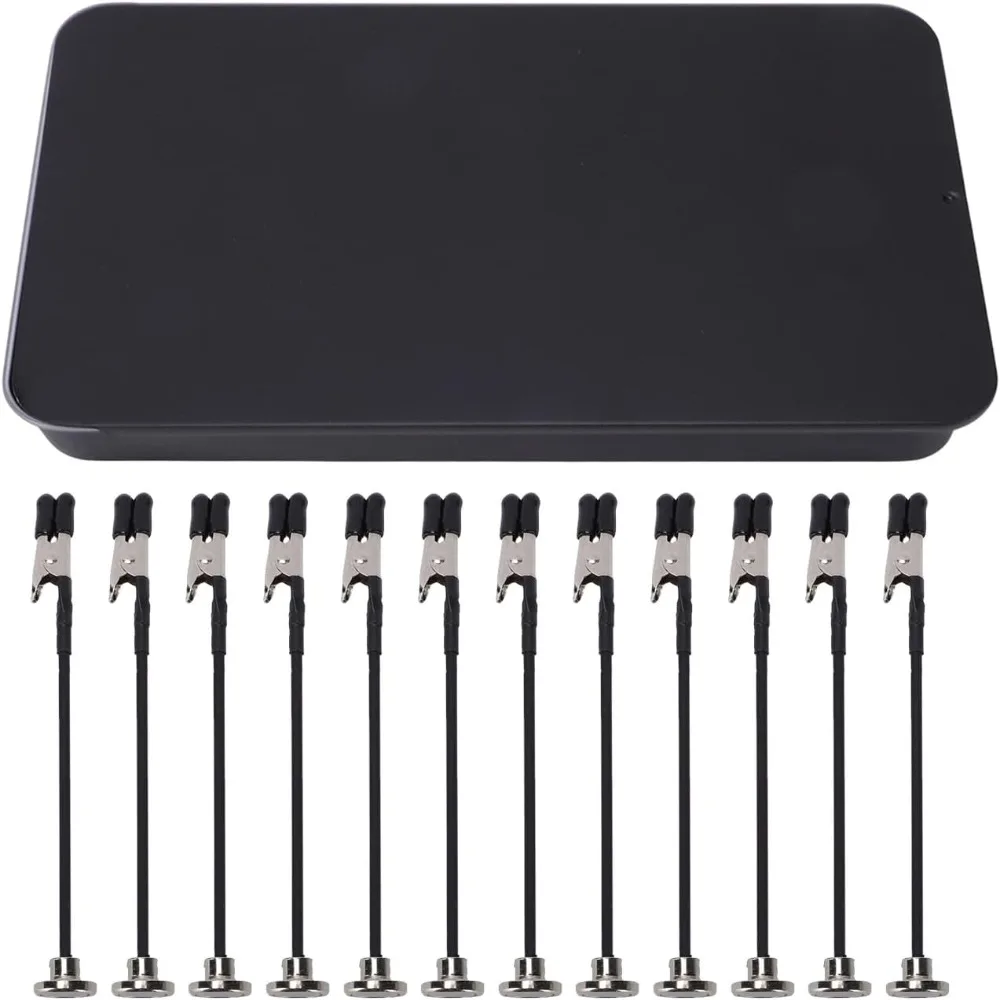 12pcs Durable Flexible Clips Helping Hands 0.47in Opening Magnetic Bendable Soldering Station Steel Box PCB Holder For Soldering