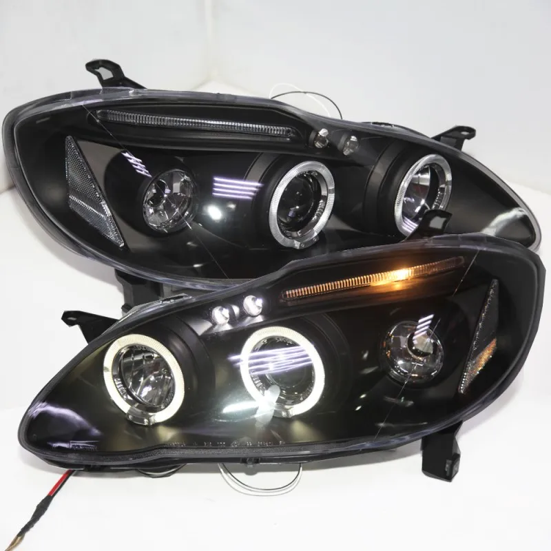 For TOYOTA Corolla Altis LED Angel Eyes Head Lamp 2001-2006 Year JY