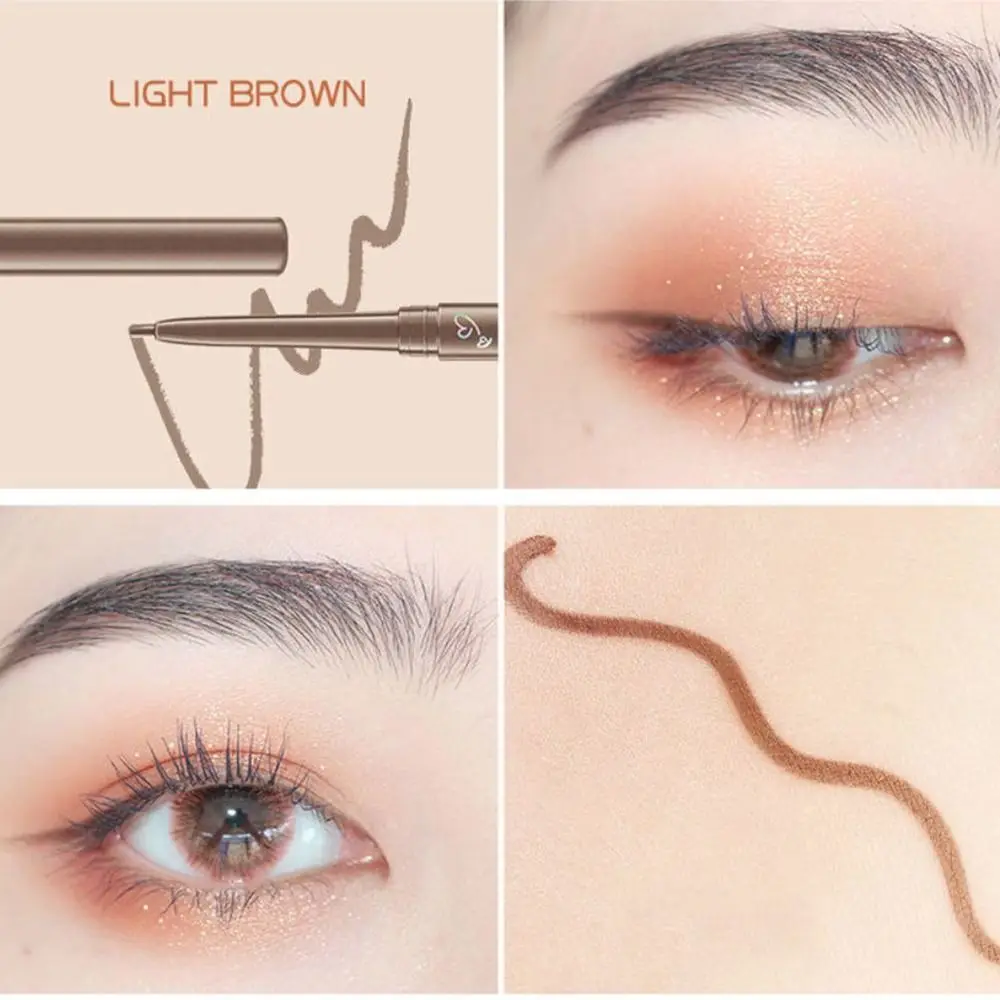 워터프루프 아이라이너 펜슬 번짐없는 글리터 샴페인 젤 아이라이너 펜 퍼플 롱래스팅 라이잉 실크웜 펜슬