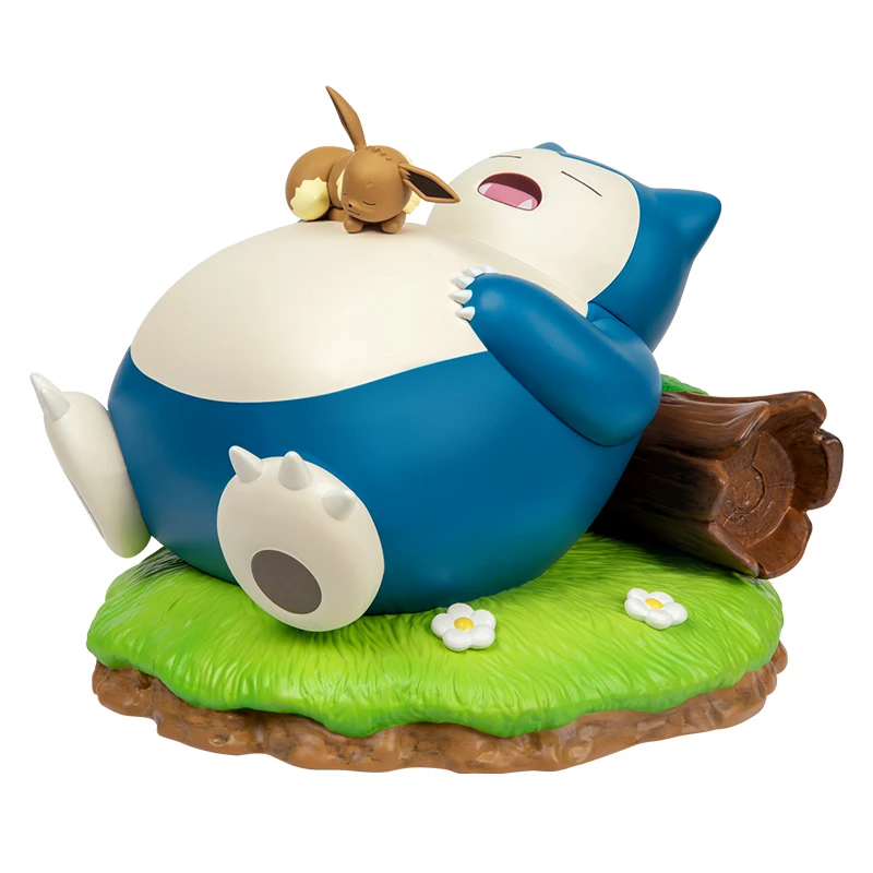 

Pokemon Anime Action Figures Snorlax With Eevee Dolls Funism Genuine Original Desktop Ornaments Model Collection Gift Kid's Toys