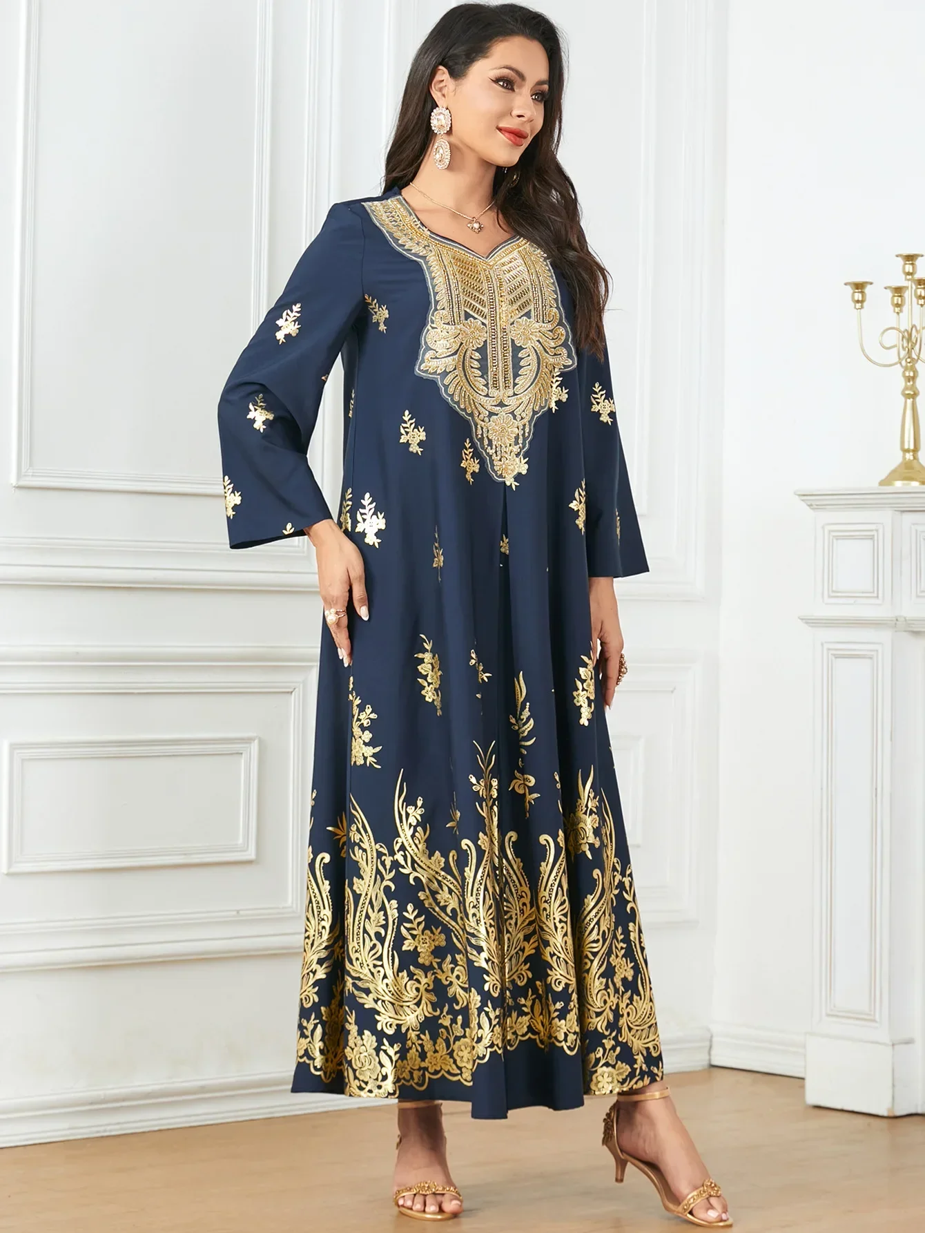 Ramadan Marokko Abaya Party Kaftan Vrouwen Borduren Jurken Jalabiya Dubai Saudi Abaya Islam Lange Gewaad Eid Moslim Vestidos