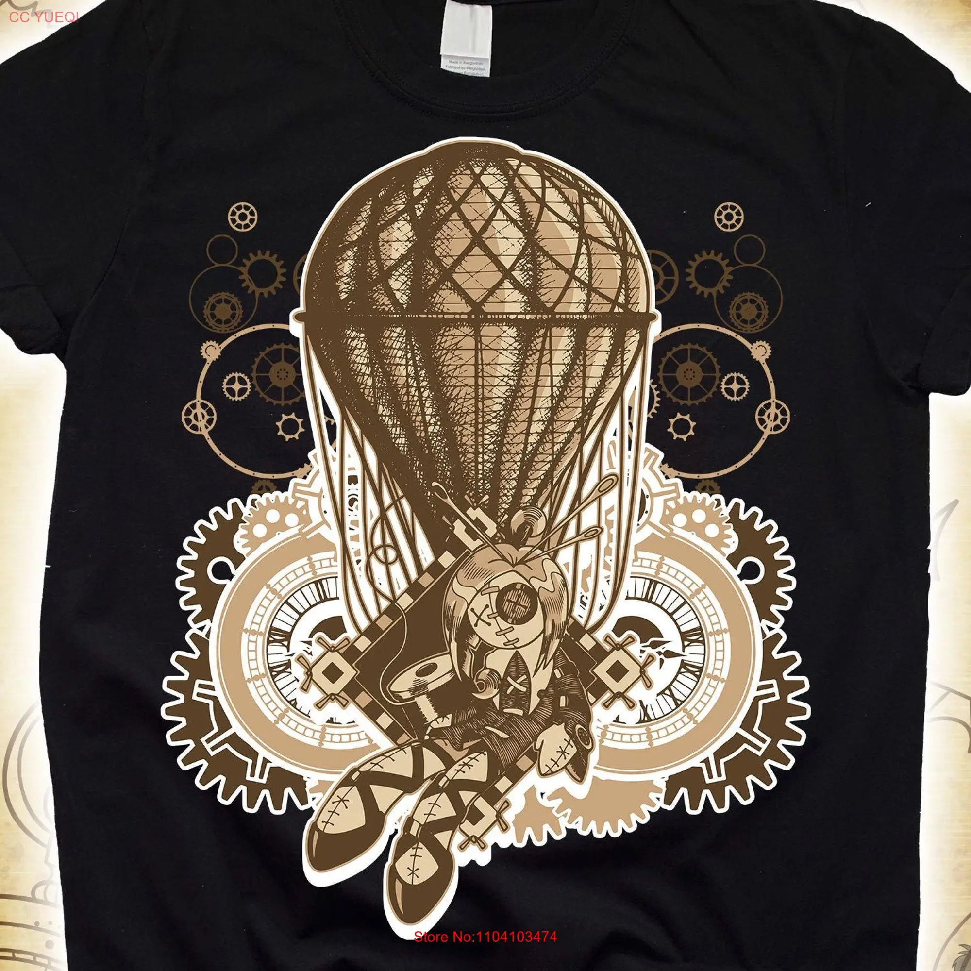 Balloon Doll Steampunk T Shirt for Kids Sci Fit Steam punk Art Drawings Aesthetic Fantasy Victorian Era