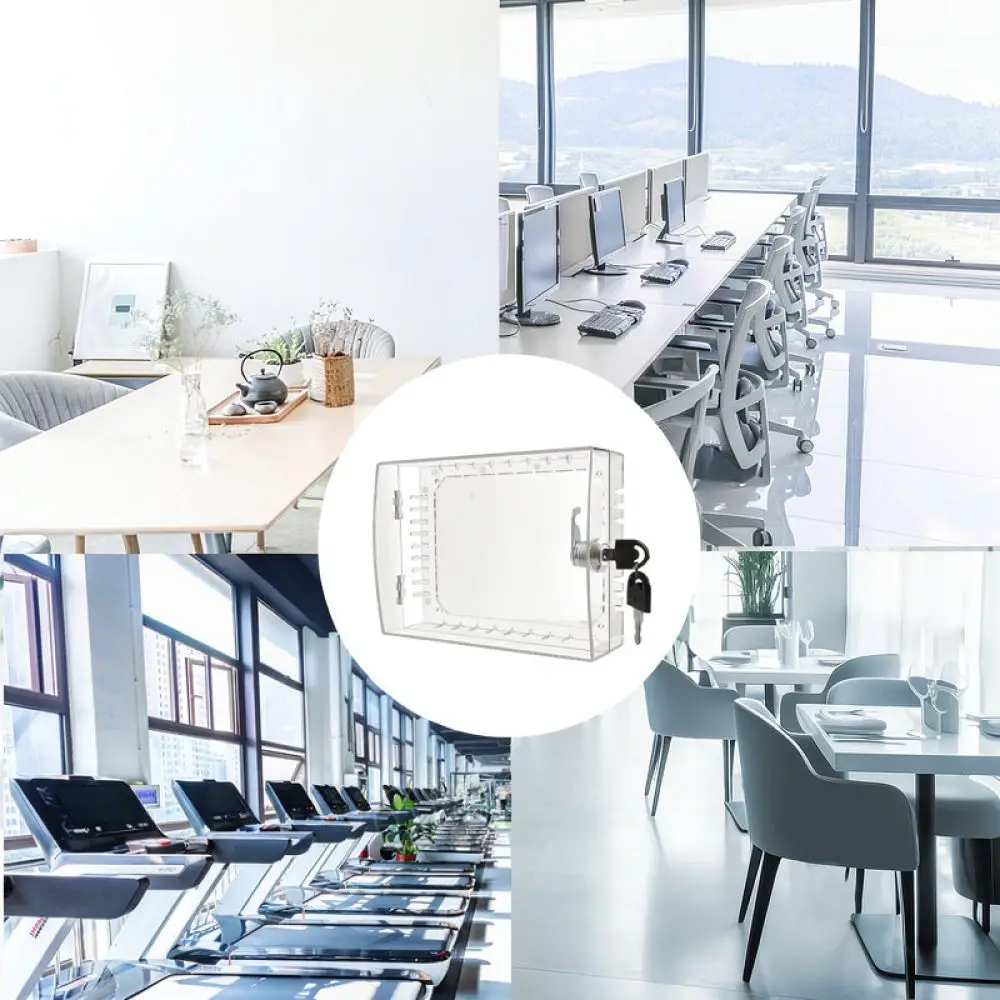 Clear Thermostat Protection Case Lock Box Guard For Home Office School HVAC Temperature Regulator Safety Shield