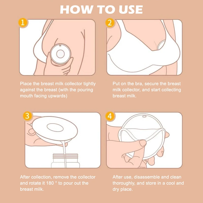 جهاز تجميع حليب الثدي يمكن ارتداؤه، جهاز تجميع الثدي المحمول غير المرئي، مادة السيليكون المقاومة للتدفق #5