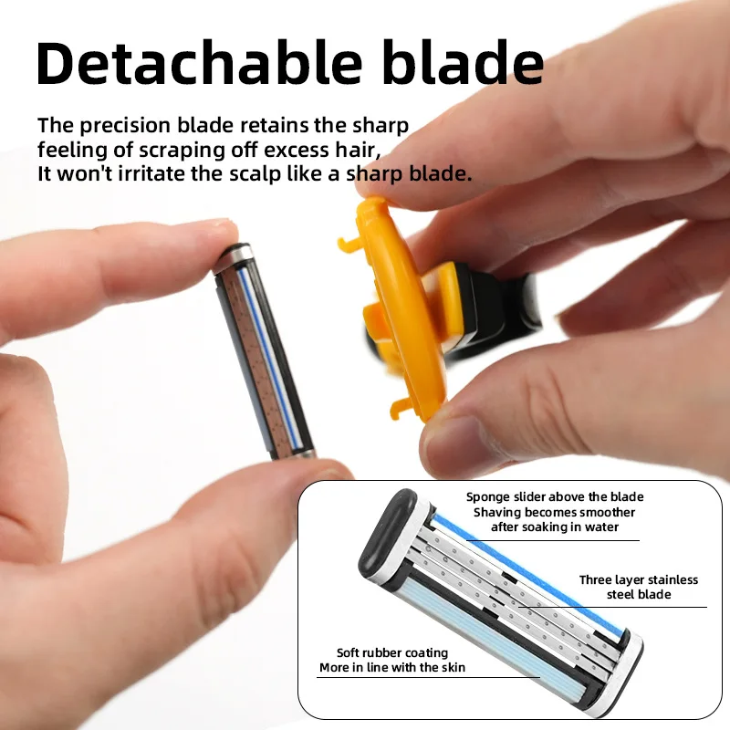 ماكينة حلاقة يدوية للرأس والجمجمة للرجال، ماكينة حلاقة صغيرة محمولة على شكل سيارة