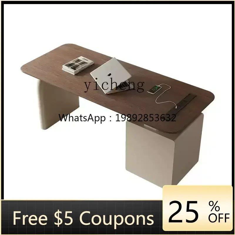 

XLL retro home computer desk writing desk light luxury Italian minimalist desk