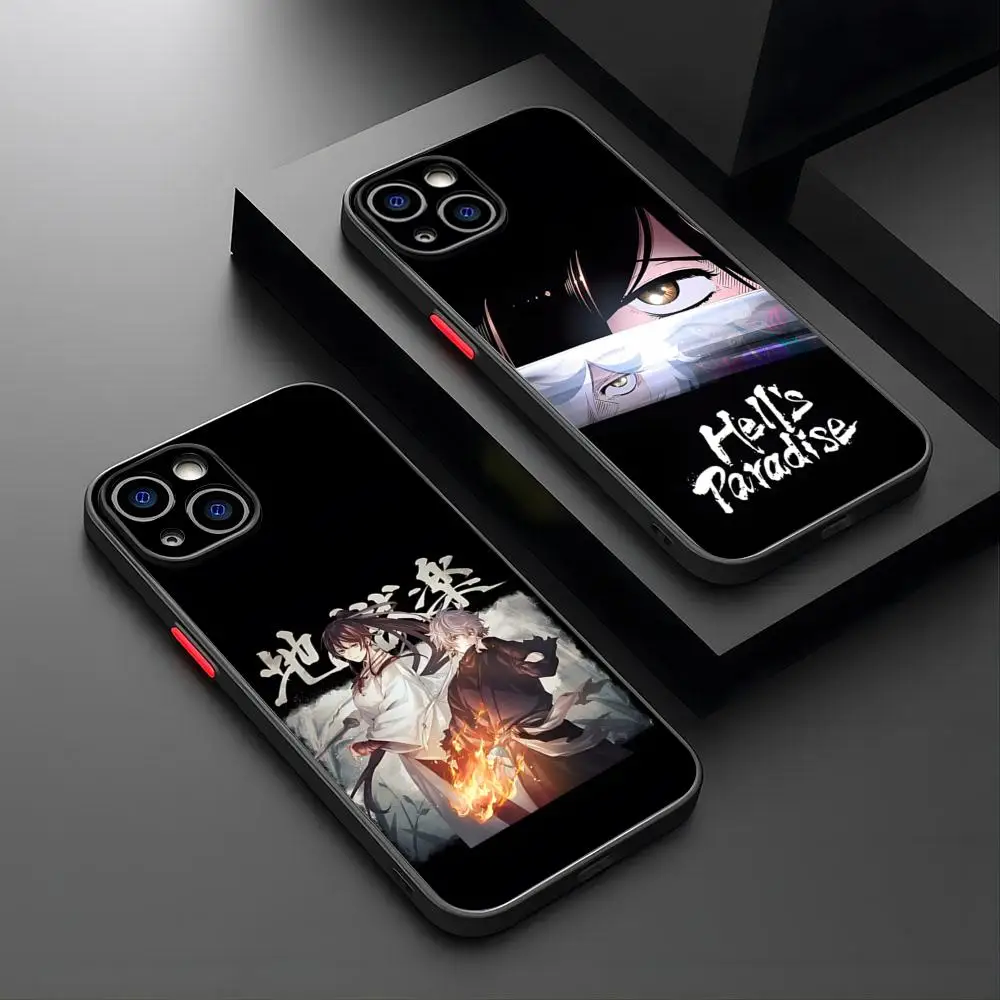 Hell’s Paradise Jigokuraku Phone Case Matte For IPhone 16 15 Pro 14 Pro Max 13 11 12 Mini Xs X Xr 7 8 Plus Se Back Cover