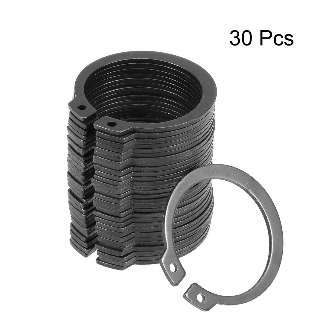 

UXCELL 30Pcs C-clip Washers 30/40/41/42.5mm External Retaining Circlips Snap Retaining Ring Retaining Shaft Snap Rings 65Mn