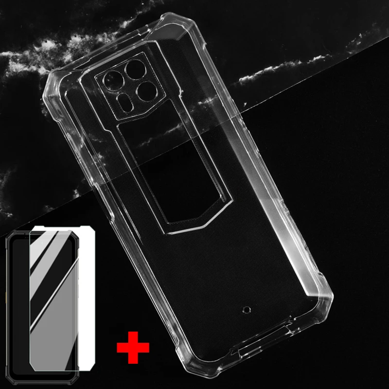 2 in 1 Tempered Glass For Ulefone Armor 24 Case Silicone Soft TPU Transaprent Phone Cover For Ulefone Armor 24 Screen Protector