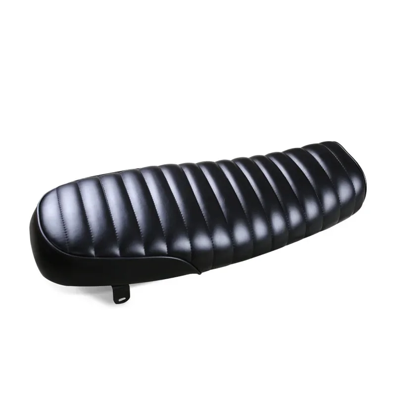 【Premium quality】64cm University Retro Motorcycle Waterproof Leather Cafe Racer Vintage Gel Flat Cushion Seat Saddle