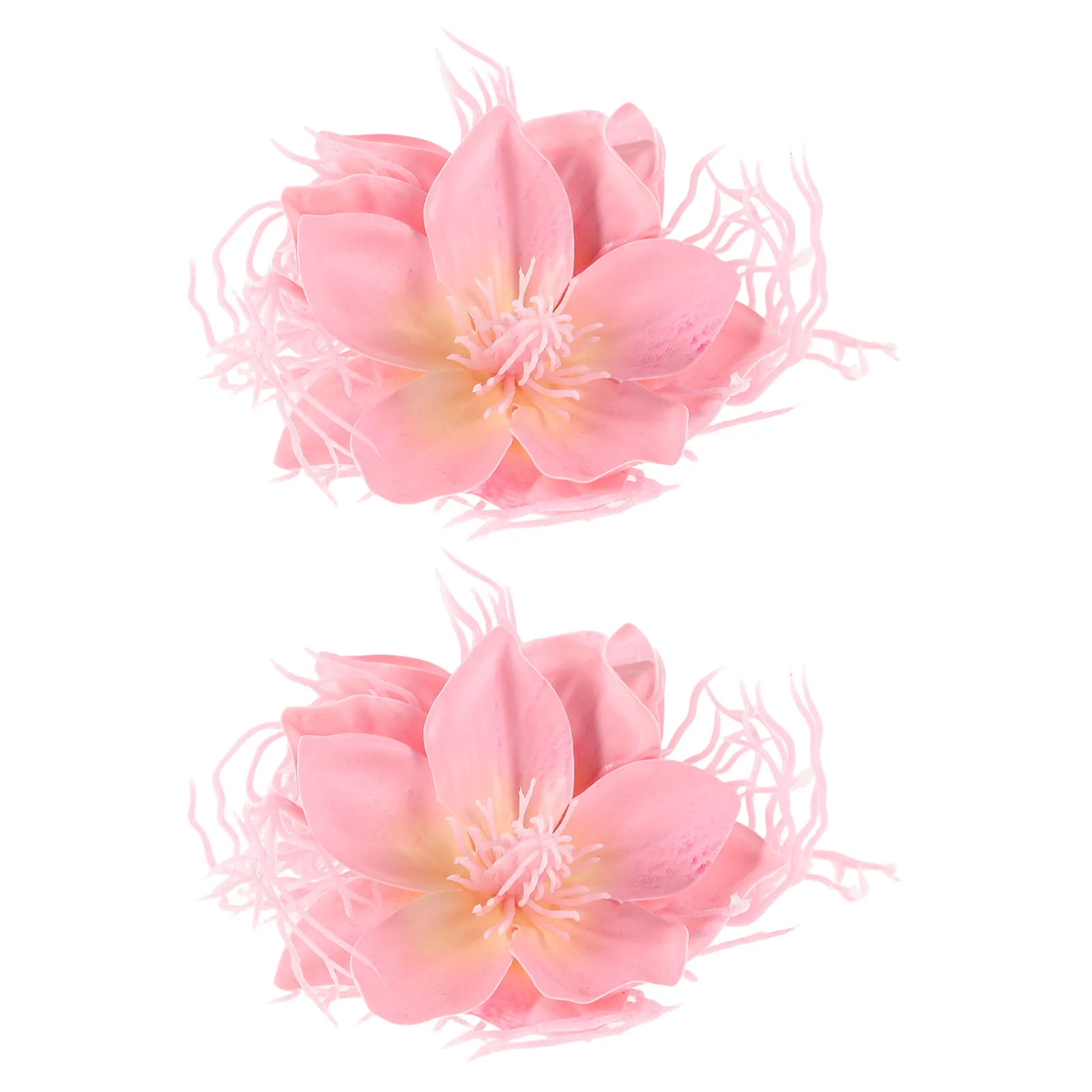 2Pcs Hawaiian Flower Hair Clips Handcrafted Tropical Floral Claw Clip for Women Secure Fit Lightweight Styling Hair Accessories