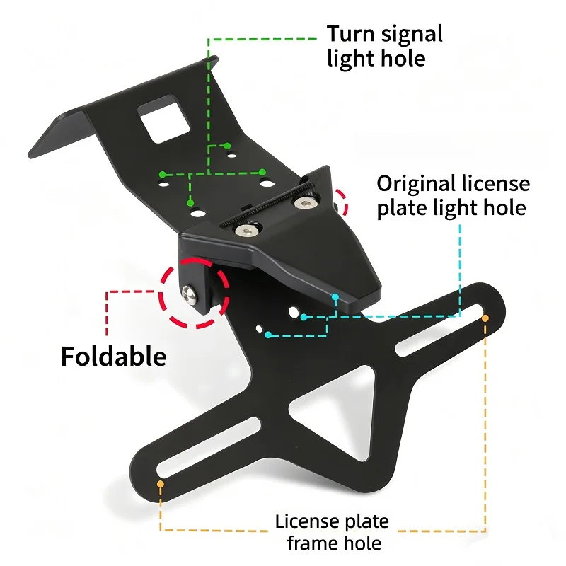 For CFMOTO 675SR 675NK 675SR-R 500SR-R 500 675 SR Motorcycle Tail Tidy Rear Light License Plate Holder Mount Fender Eliminator
