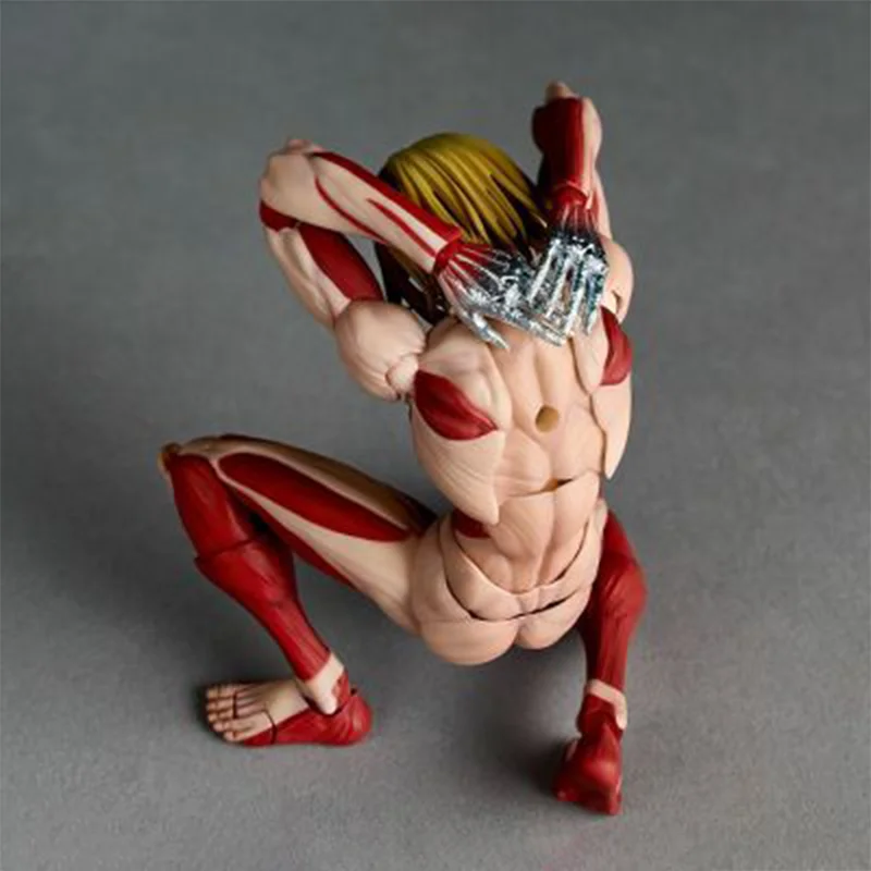 

【100% оригинал】KAIYODO Shingeki No Kyojin Megata No Kyojin Amazing Yamaguchi-Revoltech Аниме Фигурки Модель Collectio T