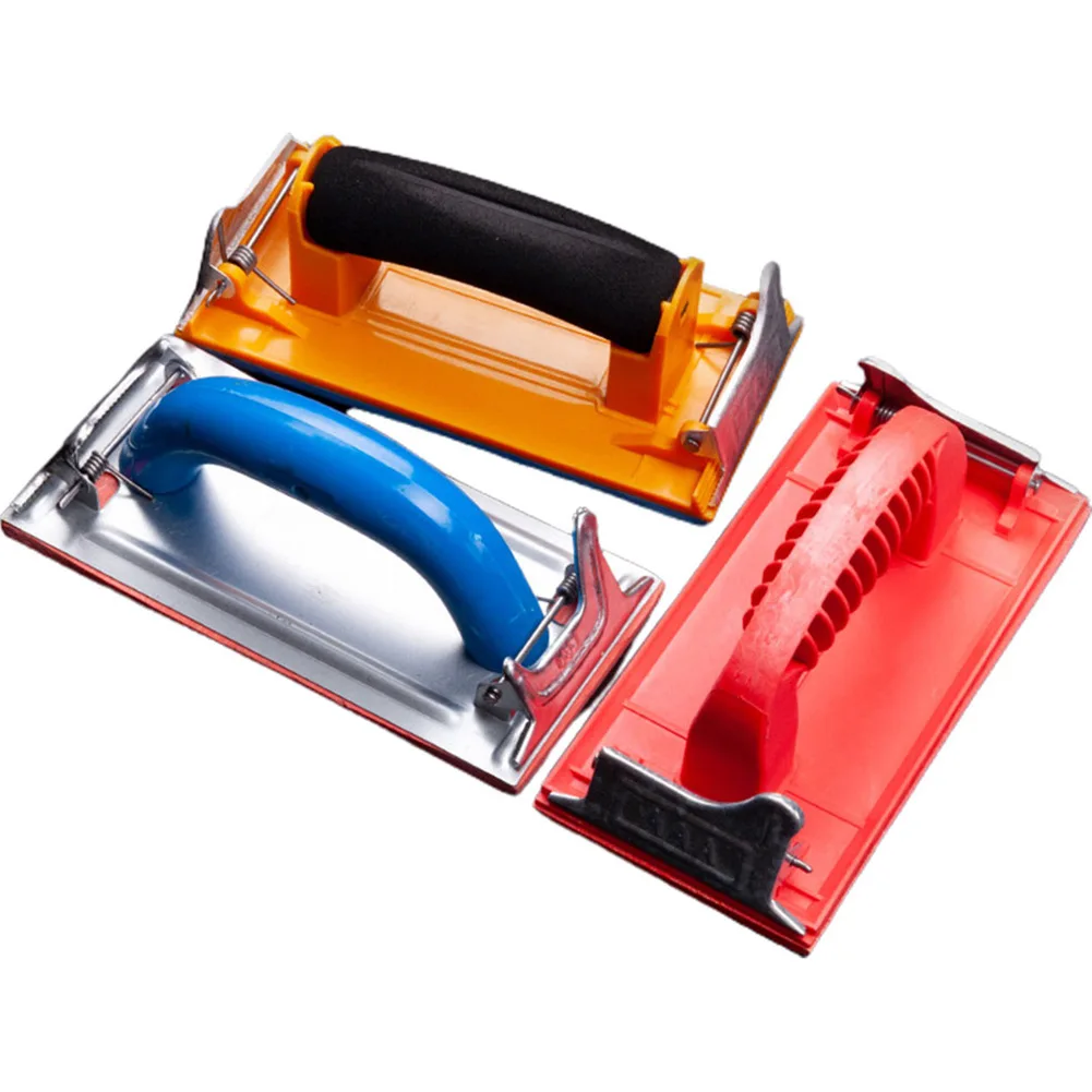 มือ Sander กระดาษทรายผู้ถือ 6PCS 80/120/180/240/320 กรวดบดภาษาโปลิชคําเครื่องมือคลิปโลหะพลาสติก/โฟมปฏิบัติ