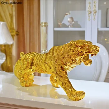 Resin Tiger Chinese Zodiac Tiger Home Decorations Natural Resin Making Birthday Gifts and Christmas Gifts Wedding decoration